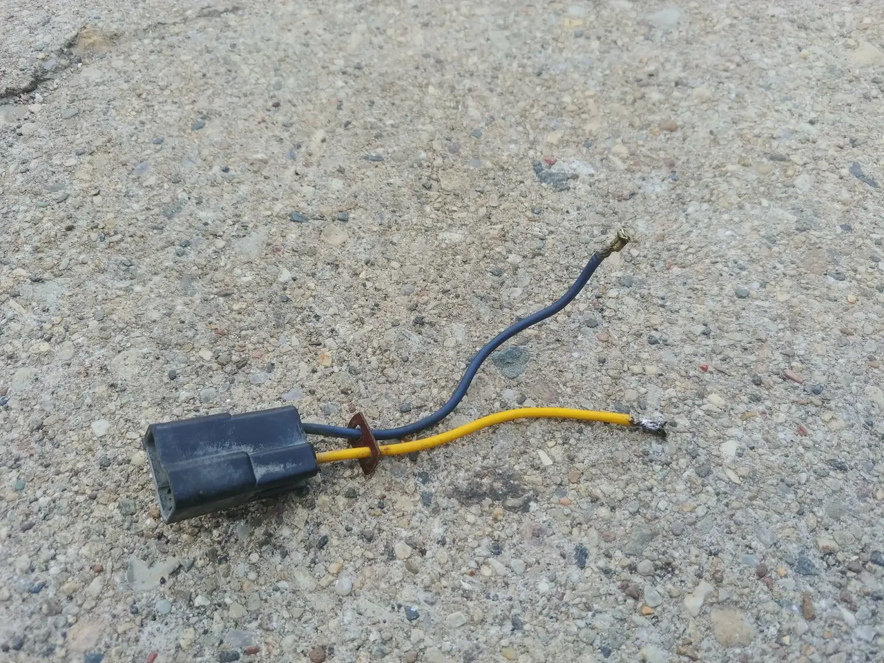 Soldered and repaired turn signal harness